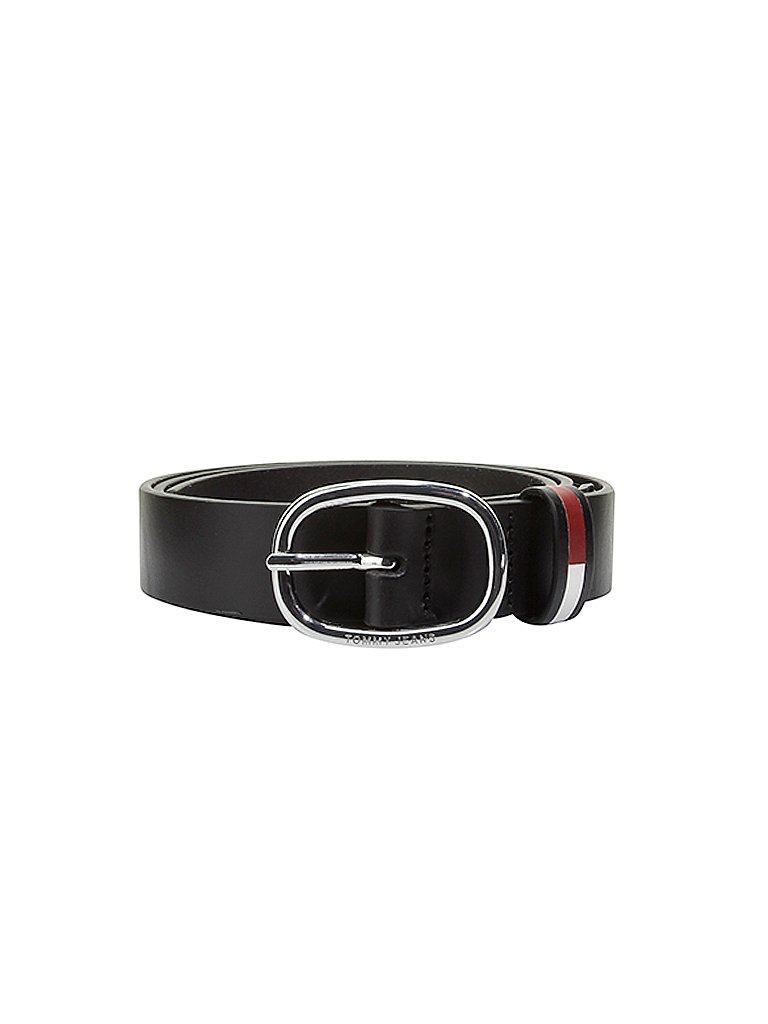 TOMMY JEANS Ledergürtel  schwarz | 90